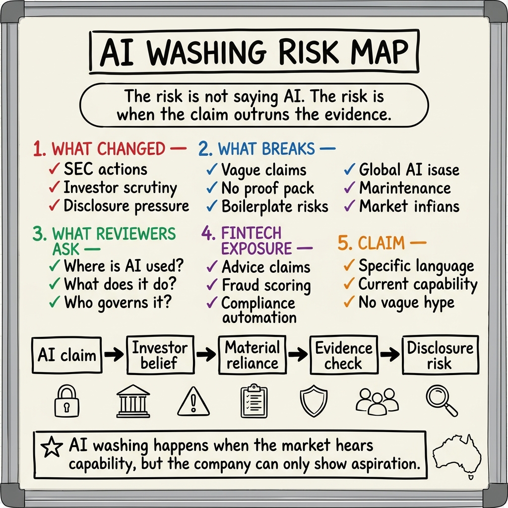 Whiteboard summary of: AI Washing Is The New Greenwashing